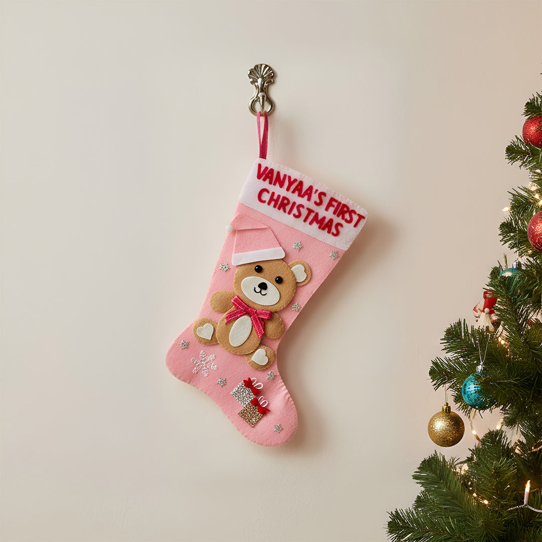 Personalized My First Christmas Felt Stocking