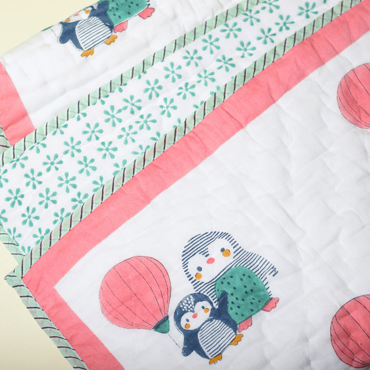 Hand Block Printed Pebble and Puff Quilt/Comforter