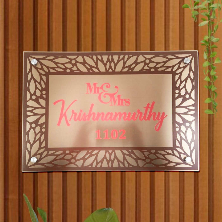 Personalized Engraved Square Copper Stainless Steel Name Plate