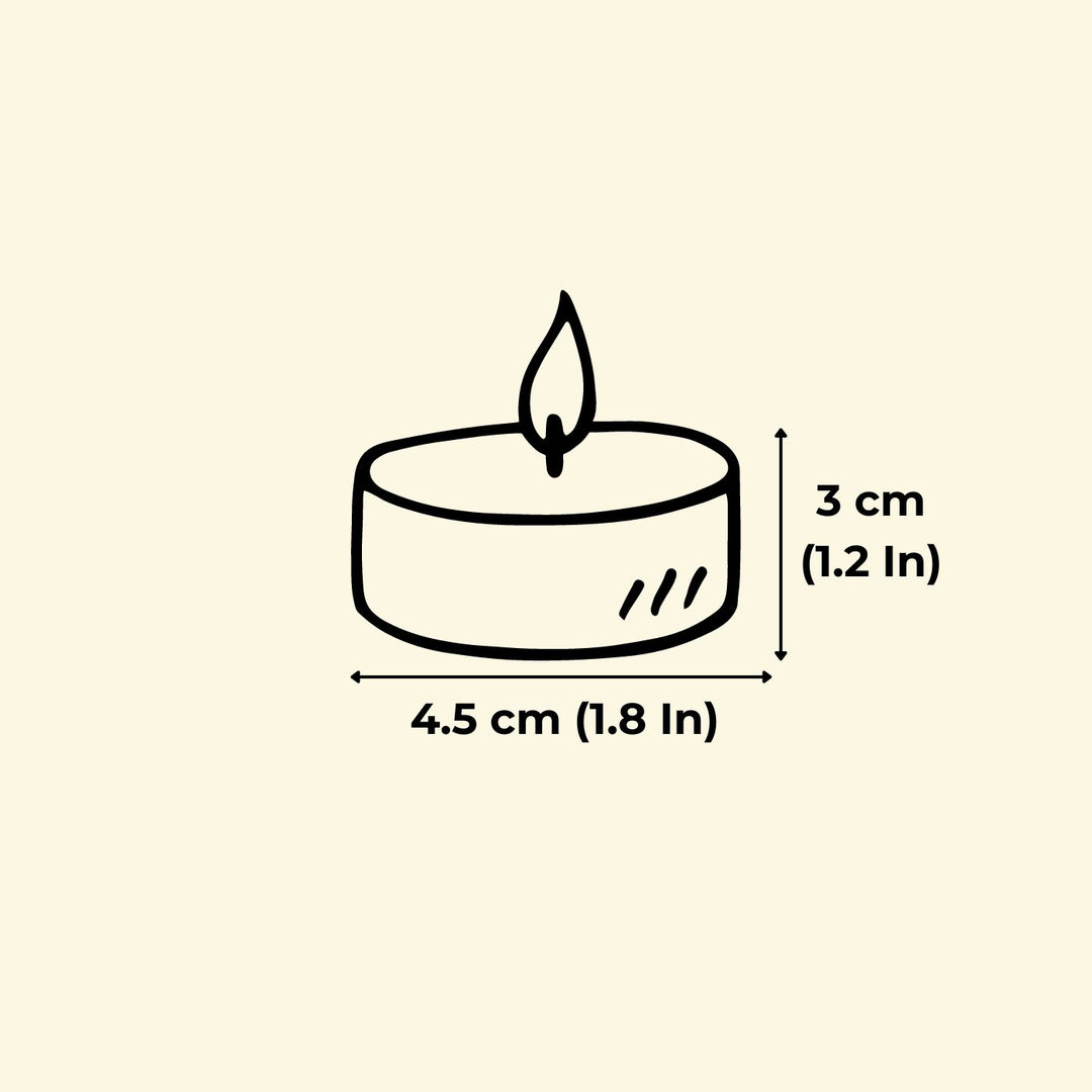 Handmade Flower Infused Wax Candle | Set Of 8