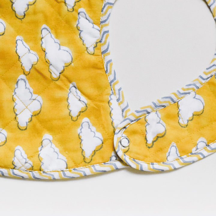 Block Printed Dreams Afloat Bib