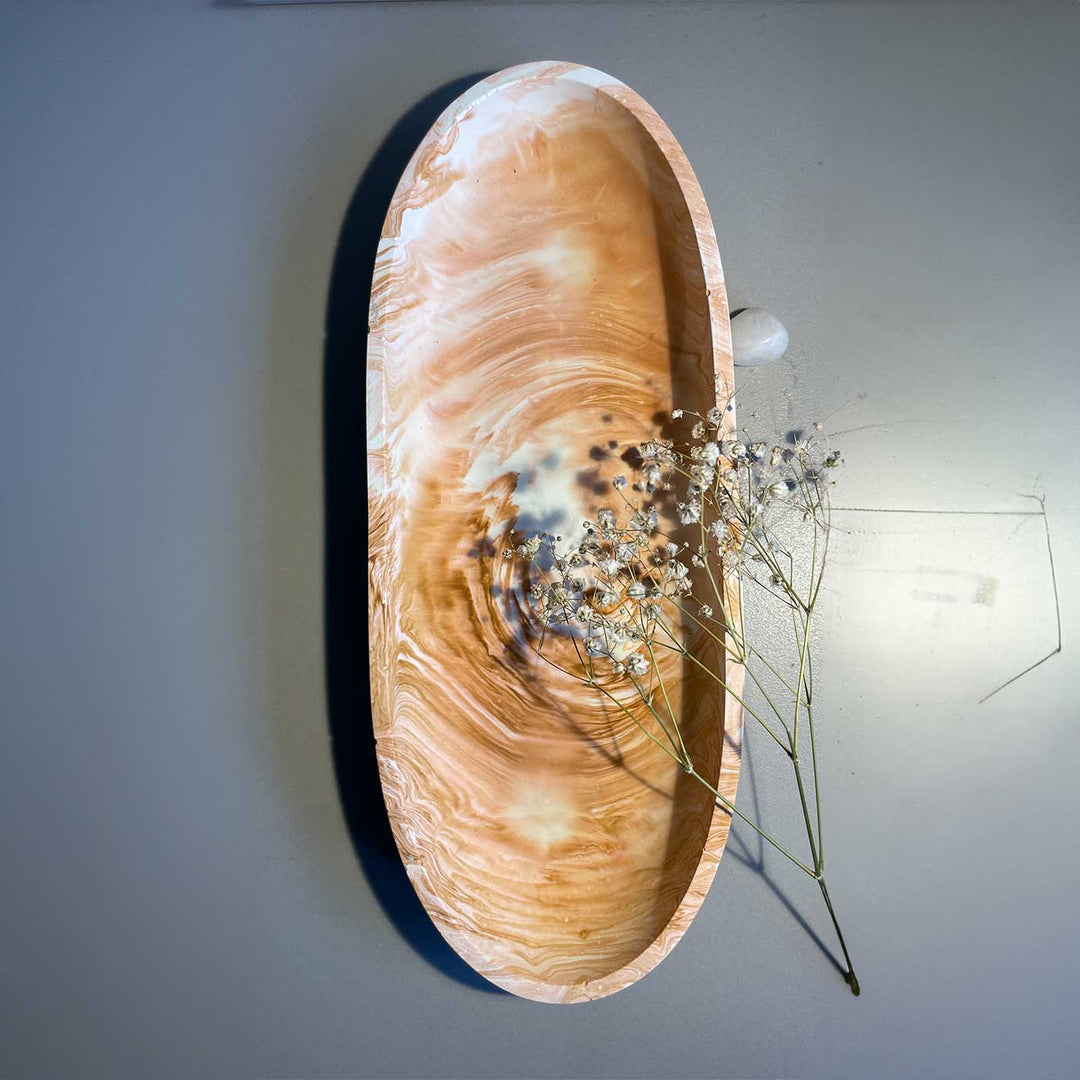 Handmade Luminous Concrete Gift Hamper | Includes 1 Ovoid Bowl Large, 1 Conch Shell Candle, 1 Urn, 2 Concrete Succulents