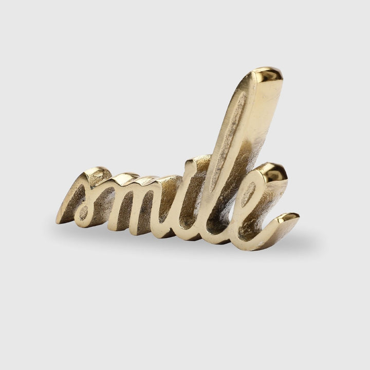 Handmade Gold 'Smile' Free Standing Showpiece