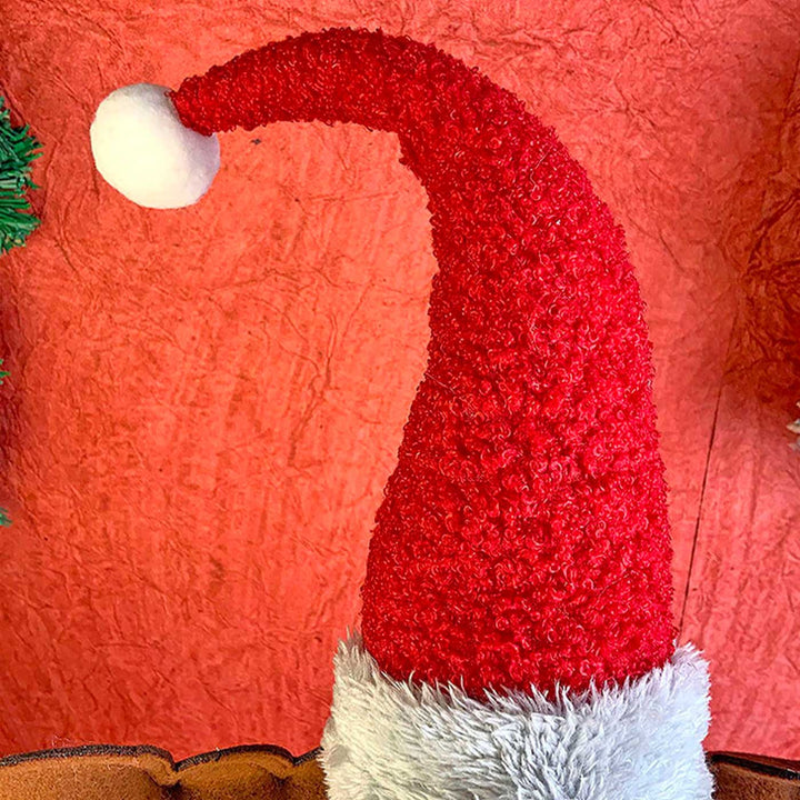 Foldable Tall Mr. Reindeer Self-Standing Woolen Decor For Christmas Table Decoration
