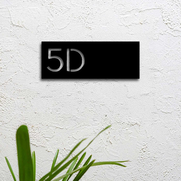Personalized Laser Cut Minimalist Design Steel Name Plate