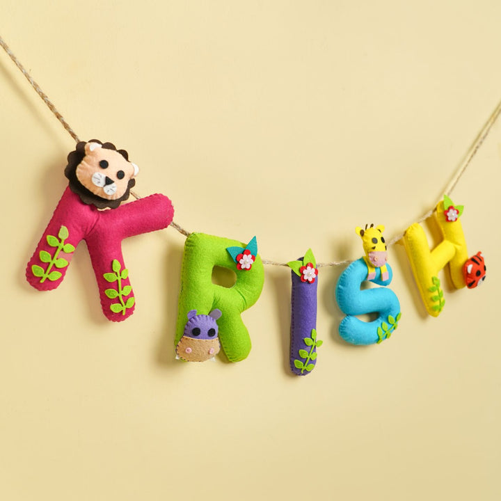 Handmade Personalized Felt Kids Bunting - Jungle
