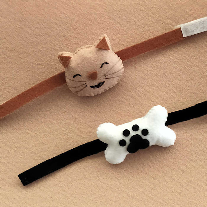 Customized Handmade Pawfect Love Animal Theme Felt Rakhi