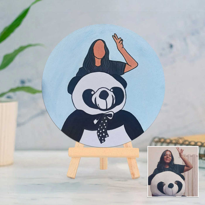 Photo Personalized Hand-Painted MDF Wood Portrait