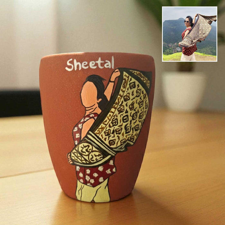 Photo Personalized Hand-Painted Terracotta Mug