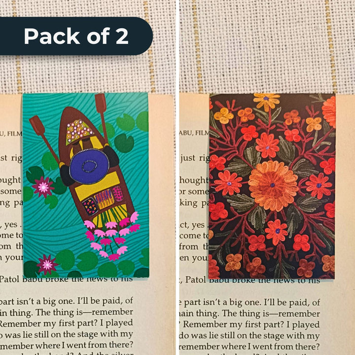 Printed Kashmir's Elegance Themed Bookmarks | Set Of 2