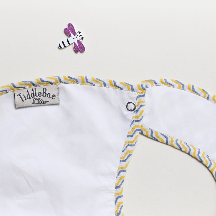 Block Printed Dreams Afloat Bib