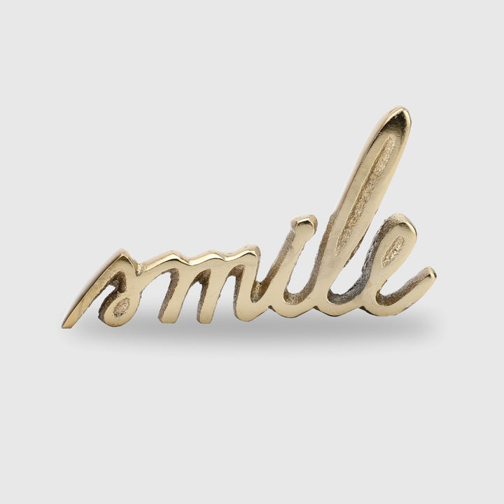 Handmade Gold 'Smile' Free Standing Showpiece