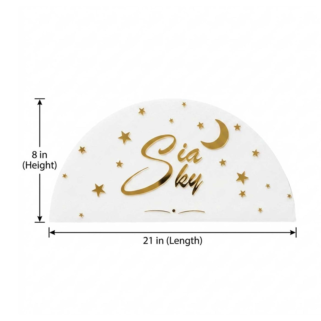 Stars & Moon Personalized Acrylic & Resin Name Plate For Home