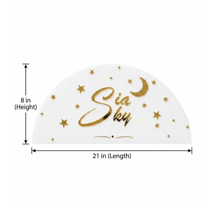 Stars & Moon Personalized Acrylic & Resin Name Plate For Home