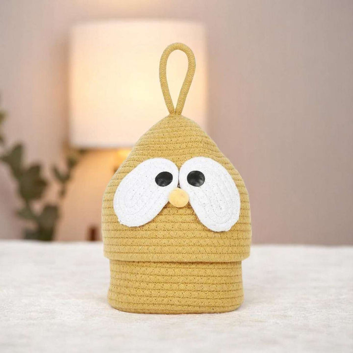 Cute Multipurpose Coil Basketry Handmade Foldable Cotton Rope Baskets For Kids