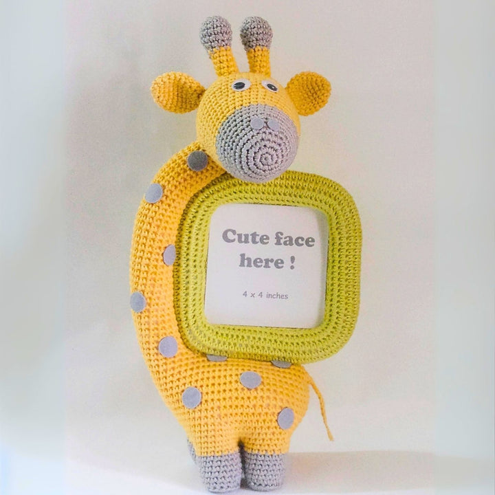 Handmade Crochet Giraffe Photo Frame for Kids
