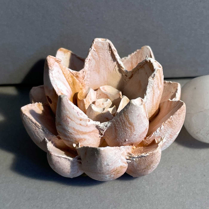 Handmade Luminous Concrete Gift Hamper | Includes 1 Ovoid Bowl Large, 1 Conch Shell Candle, 1 Urn, 2 Concrete Succulents
