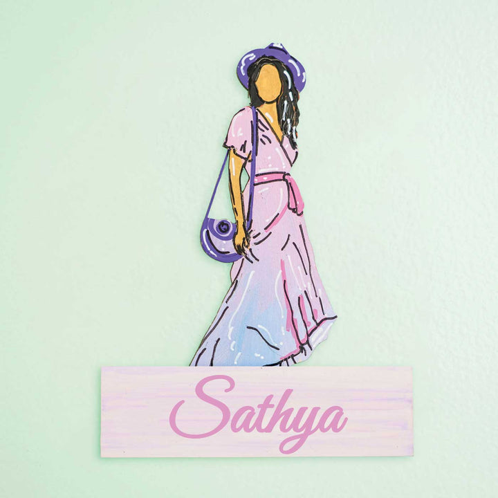 Personalized Hand-painted Traveller Theme MDF Wood Fridge Magnet