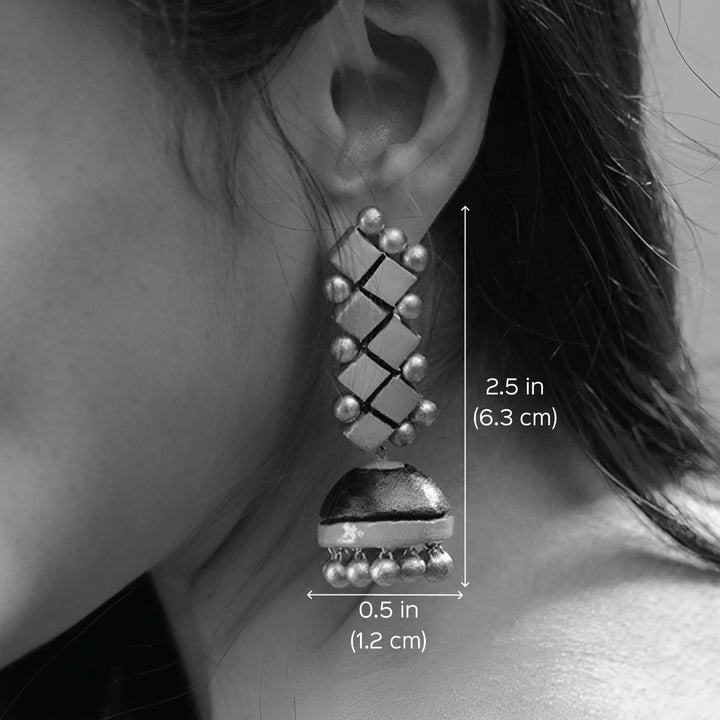 Handmade Mosaic Terracotta Earrings