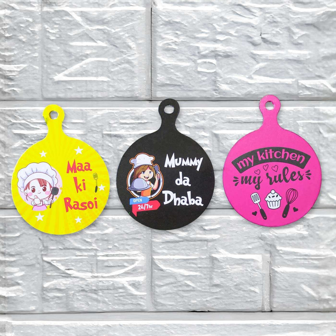 Handmade Decoupage Mummy Da Dhaba MDF Wood Decorative Plaque