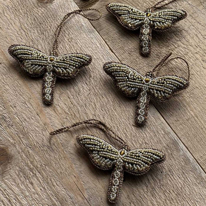 Dragonfly Sequin Premium Zardozi Embroidery Ornament