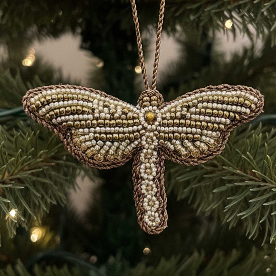 Dragonfly Sequin Premium Zardozi Embroidery Ornament