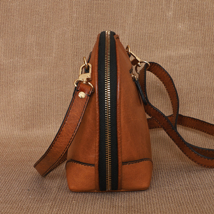 Personalized Brown Brooklyn Tall Leather Sling Bag