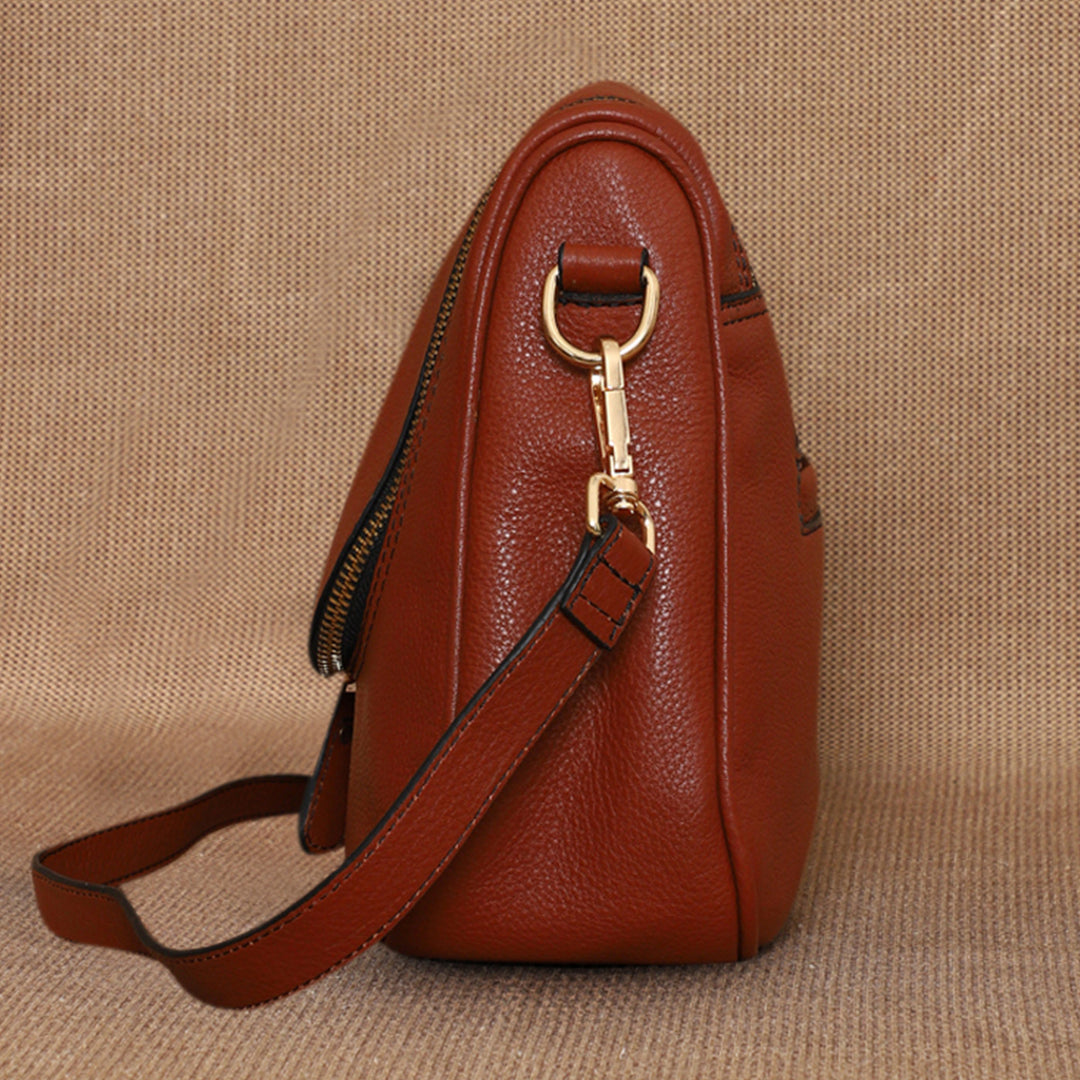 Personalized Brown Millie Leather Sling Bag