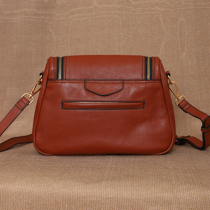 Personalized Brown Millie Leather Sling Bag