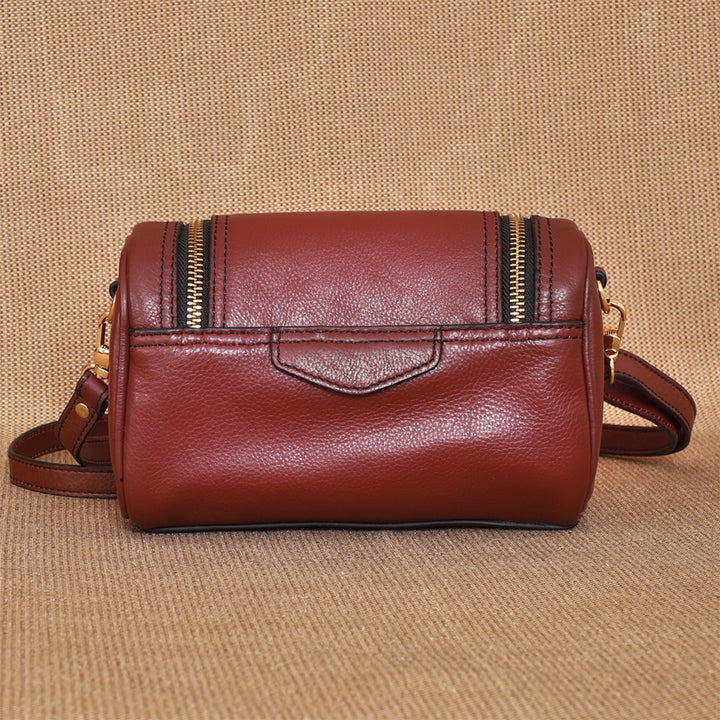 Personalized Maroon Lillie Leather Sling Bag