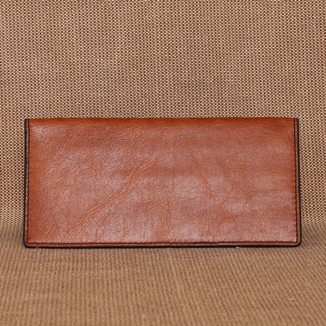 Personalized Brown & Black Max Leather Card Holder