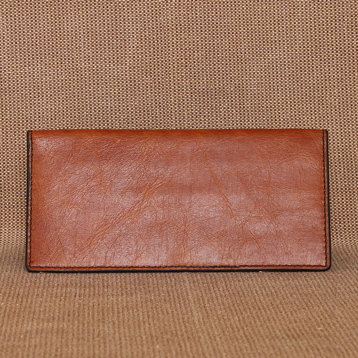 Personalized Brown & Black Max Leather Card Holder