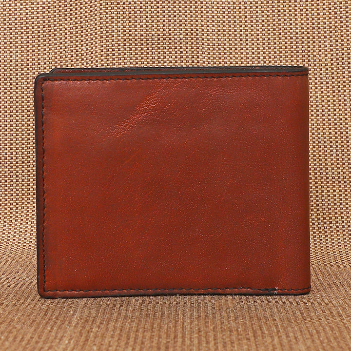 Personalized Brown Shay Leather Wallet