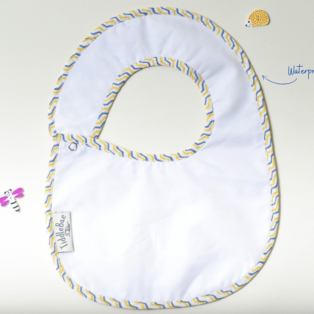 Block Printed Dreams Afloat Bib