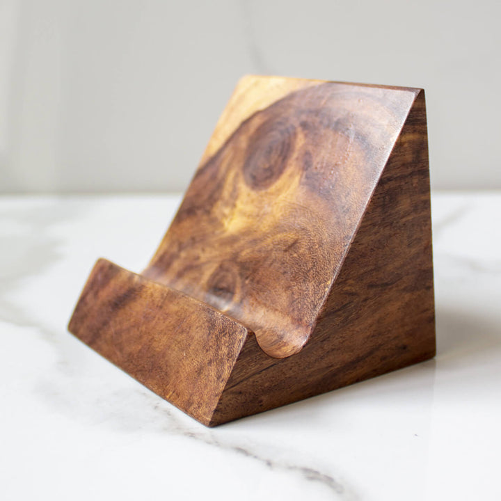 Handcrafted Rosewood Tilted Mobile Stand