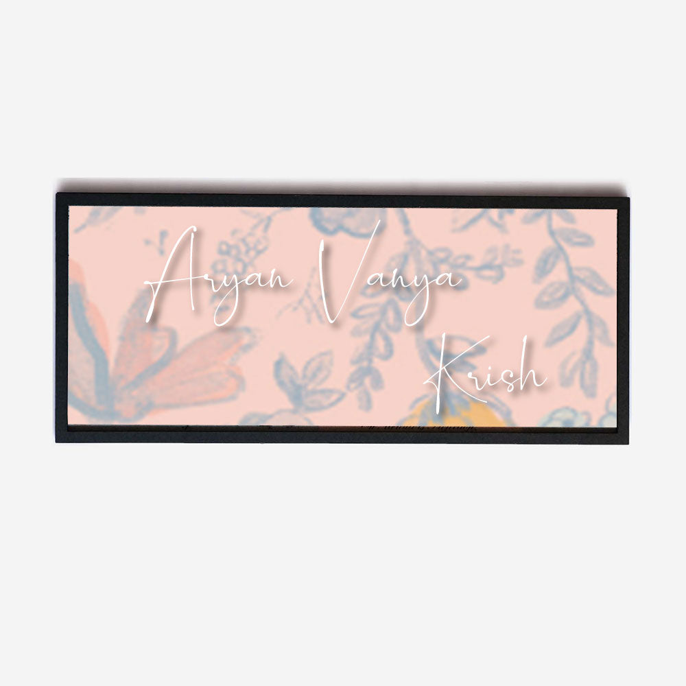 Pastel Rectangular Frame MDF Name Plate