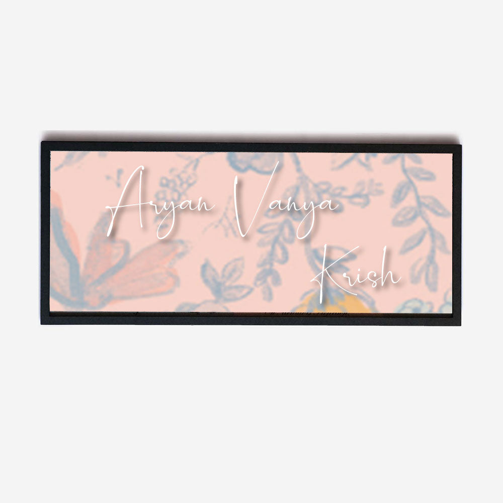 Pastel Rectangular Frame MDF Name Plate