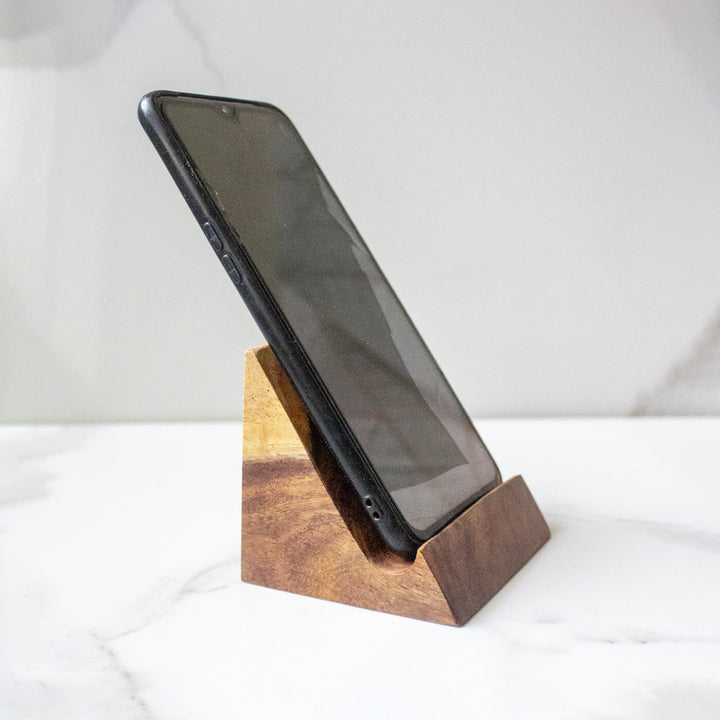 Handcrafted Rosewood Tilted Mobile Stand