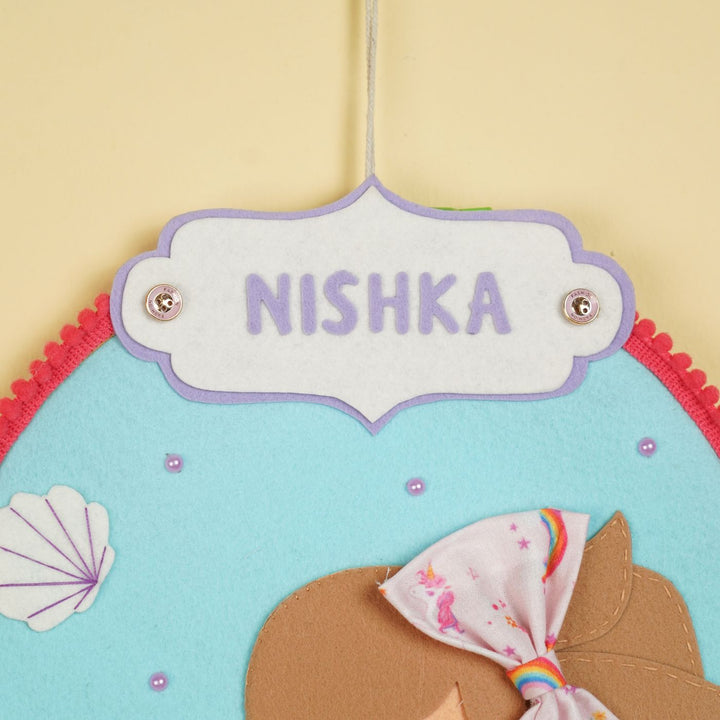 Handcrafted Personalized Girl Themed Hair Clip Organizer for Kids