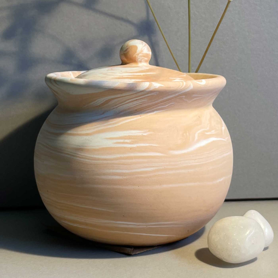 Handmade Luminous Concrete Gift Hamper | Includes 1 Ovoid Bowl Large, 1 Conch Shell Candle, 1 Urn, 2 Concrete Succulents