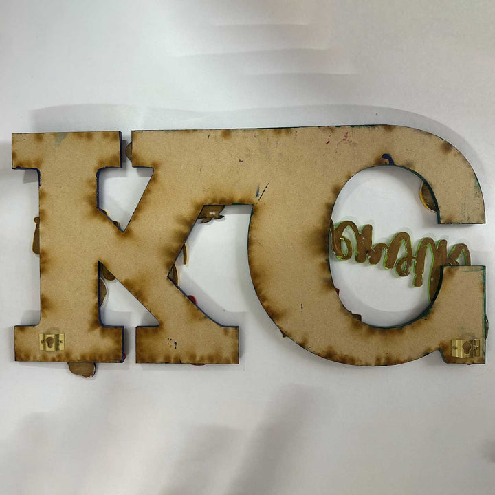 10 inch | Personalized Hand-painted Superhero & Cocomelon Siblings Adventure MDF Wood Monogram With 3D Letters