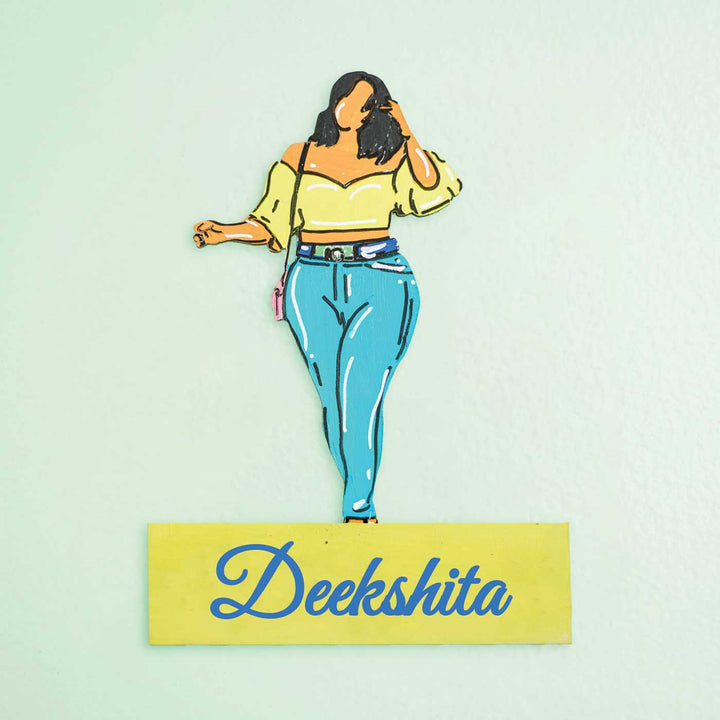 Personalized Hand-painted Beauty Theme MDF Wood Fridge Magnet