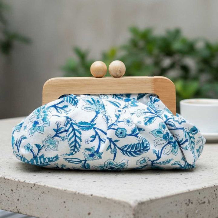 Badal Hand Block Printed Dome Clutch