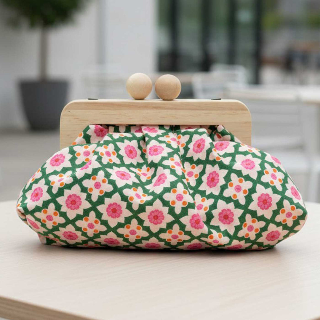Bageechi Hand Block Printed Dome Clutch