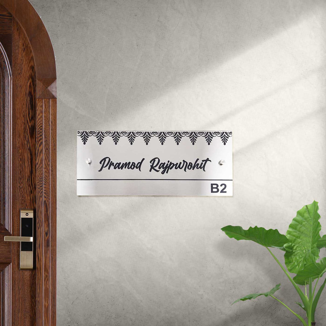 Personalized Engraved Minimalist Stainless Steel Name Plate