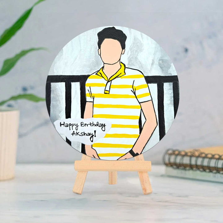 Photo Personalized Hand-Painted MDF Wood Portrait