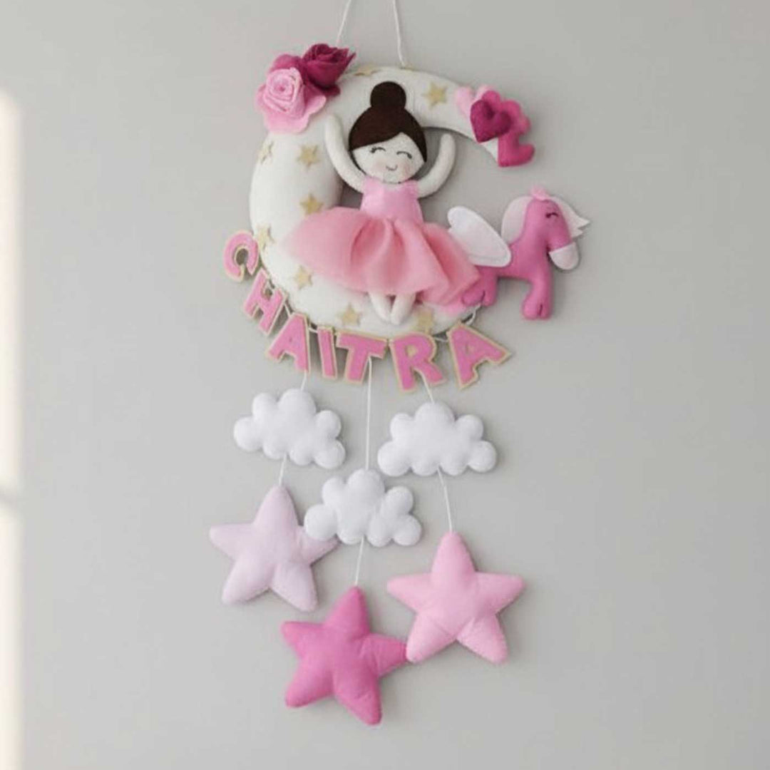 Personalised Moon Doll Unicorn Felt Hanging