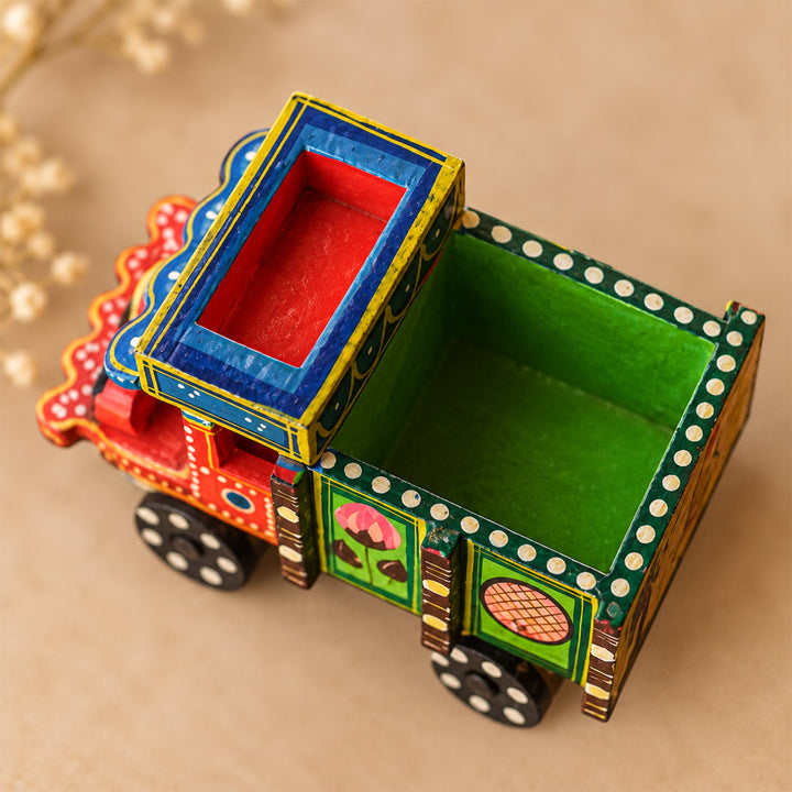 Handmade Truck Wooden Golu Toy For Festive Decor
