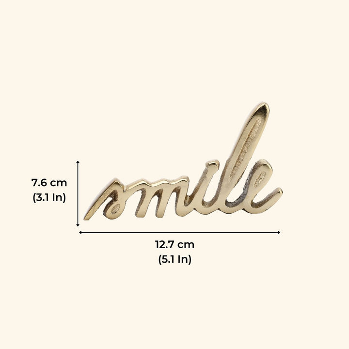 Handmade Gold 'Smile' Free Standing Showpiece
