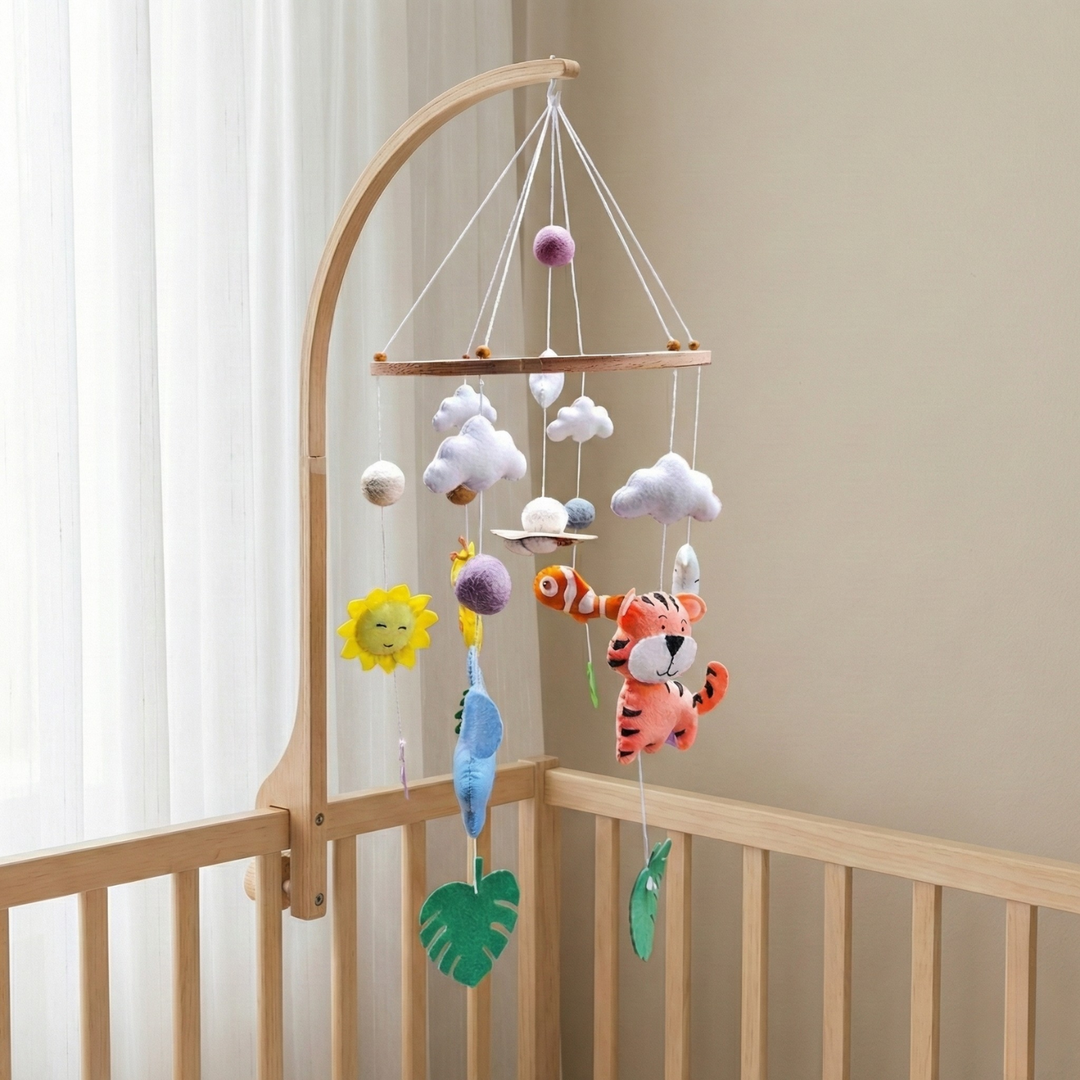 Jungle Safari Themed Felt Cot Mobile For Kids
